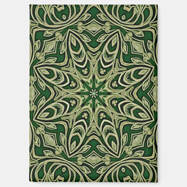 Green Gold Decorative Magnet (Front)
