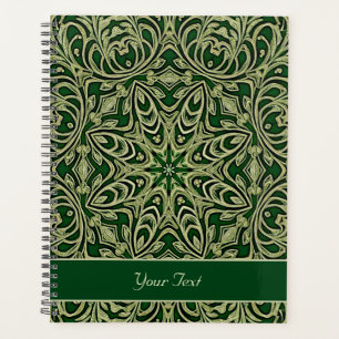  Green Gold Decorative Planner