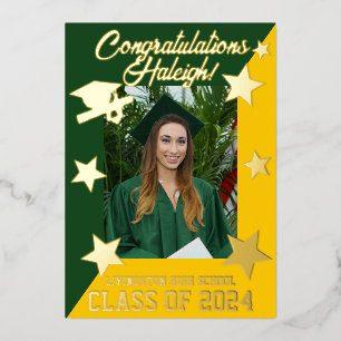 Green & Gold, Diagonal Graduation Gold