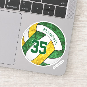 green gold girls volleyball w player name number