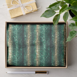 Green Gold Glitter Christmas Tissue Paper
