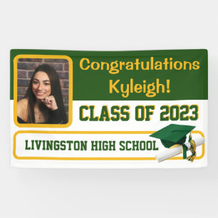 Green & Gold Graduation Banner