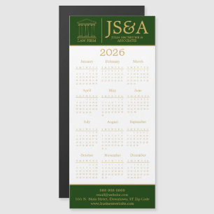 Green Gold Justice Columns Law Firm Logo 2026