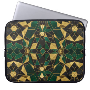 green gold laptop sleeve