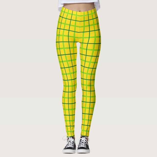Green & Gold Legging - St. Patrick's Yoga Pants (Front)