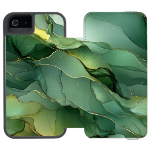 Green Gold Marble Incipio Watson™ iPhone 5 Wallet Case