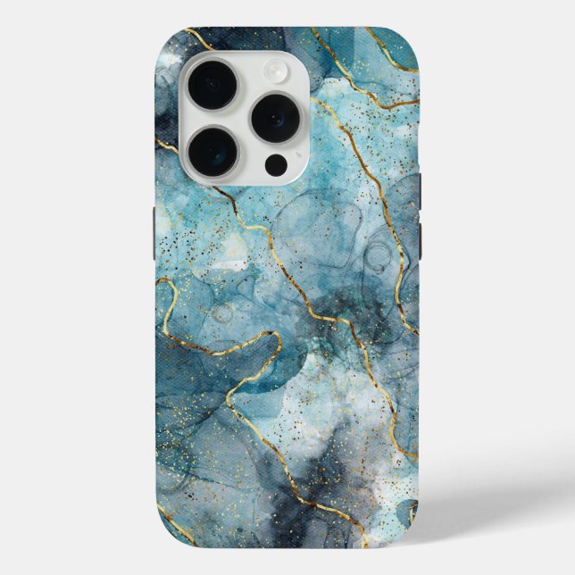 Green Gold Marbles Case-Mate iPhone Case (Back)