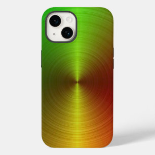 Green & Gold Metallic Vortex Case-Mate iPhone 14 Case