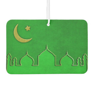 Green Gold Mosque Moon Star - Air Freshener