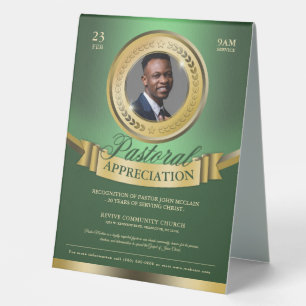 Green & Gold Pastoral Appreciation Recognition