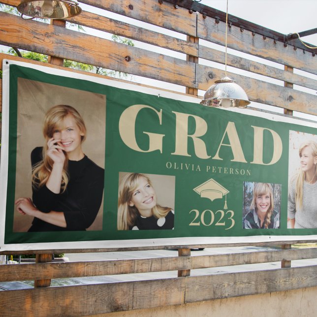 Green Gold Photo Graduate Class of 2023 Banner (Creator Uploaded)