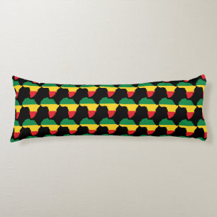 Green, Gold & Red Africa Flag Body Cushion