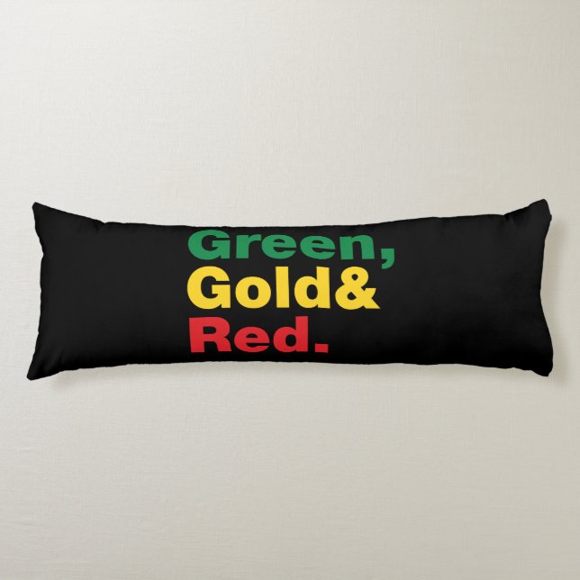 Green, Gold & Red. Body Cushion (Front)