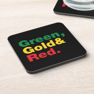 Green, Gold & Red. Coaster