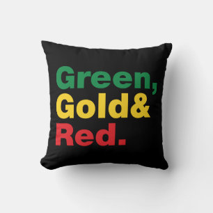 Green, Gold & Red. Cushion