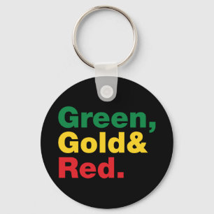 Green, Gold & Red. Key Ring