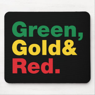 Green, Gold & Red. Mouse Pad