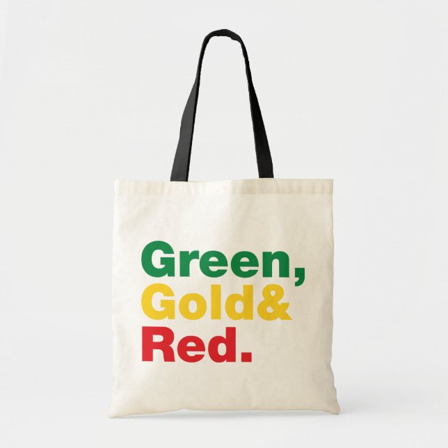 Green, Gold & Red. Tote Bag (Front)