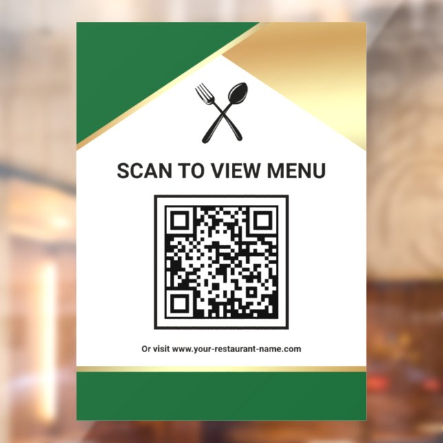 Green Gold Restaurant Digital QR Code Menu (Sheet 2)