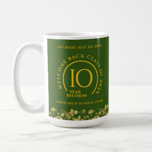 Green & Gold School College Class Reunion Coffee Mug