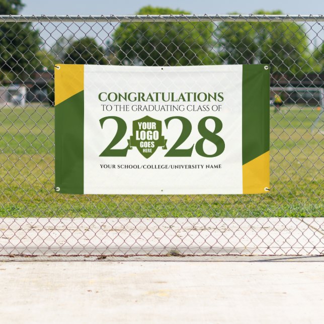Green Gold School College Graduating Class Banner (Insitu)