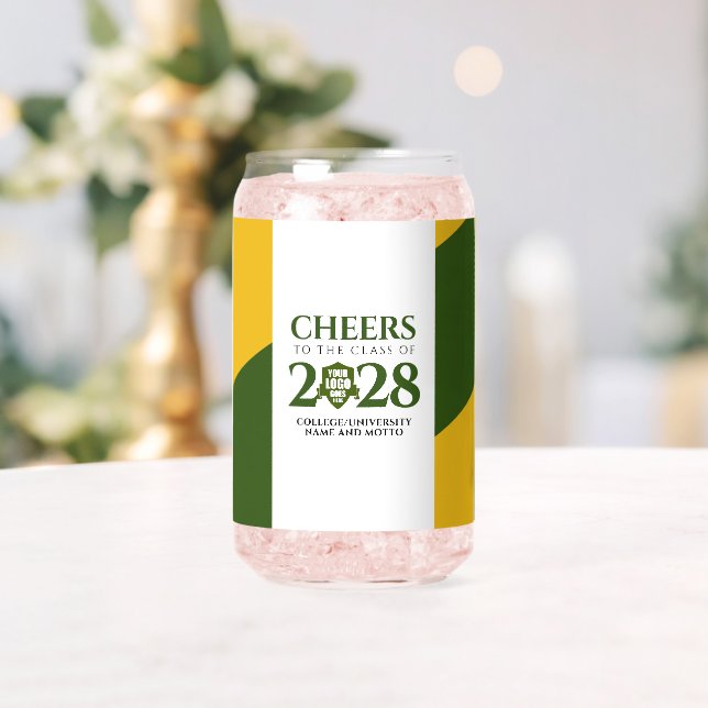 Green Gold School College University Graduation Can Glass (Insitu (Wedding))