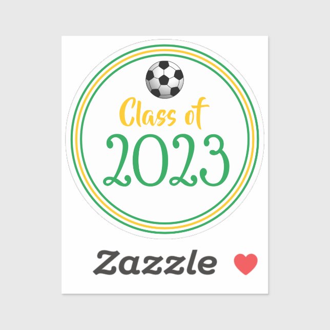 Green & Gold Soccer Class Year Graduation (Sheet)