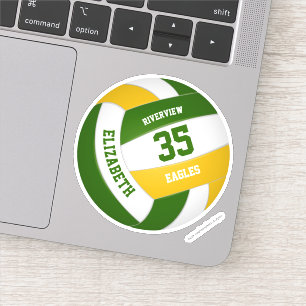 green gold team colors girls boys volleyball