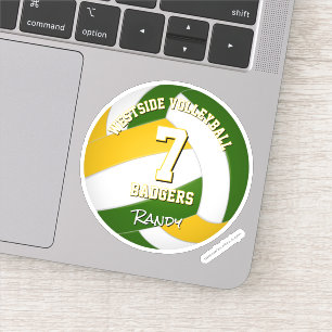 green gold team colors volleyball player