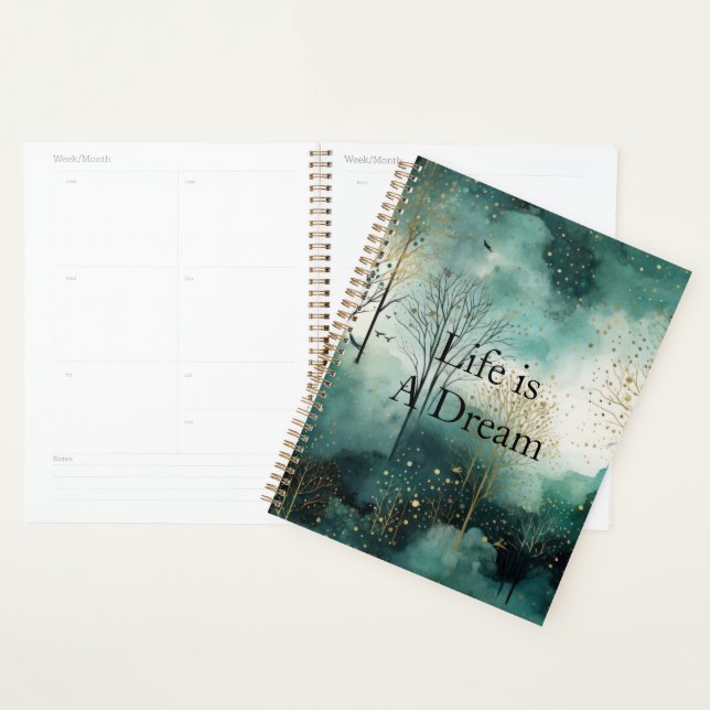 Green Gold Trees Planner (Display)