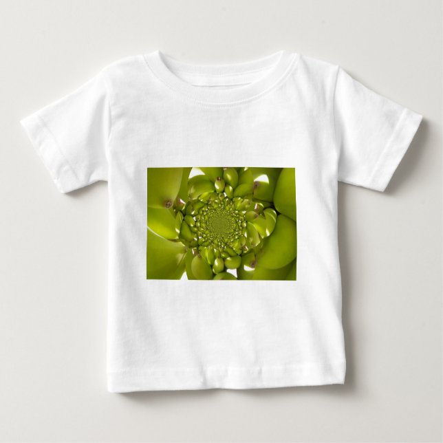 Green Gold: Tropical Twist banana Kaleidoscope Baby T-Shirt (Front)