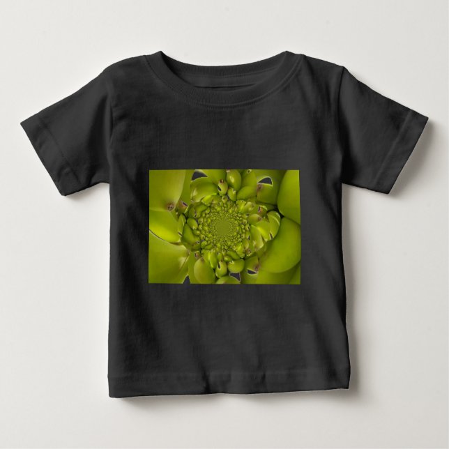 Green Gold: Tropical Twist banana Kaleidoscope Baby T-Shirt (Front)