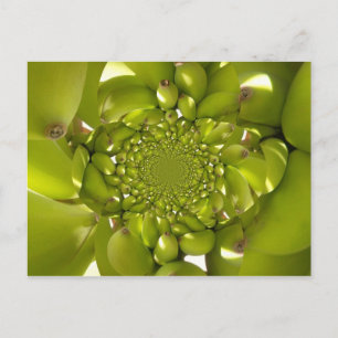 Green Gold: Tropical Twist banana Kaleidoscope Postcard