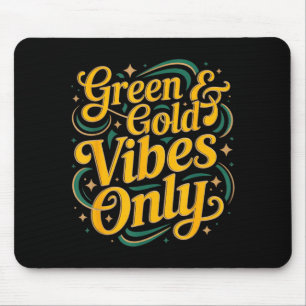 Green Gold Vibes Only Summer Camp Field Day Mouse Pad