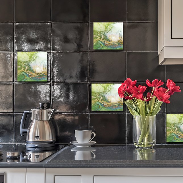 Green Gold White Marble   Ceramic Tile (Creator Uploaded)