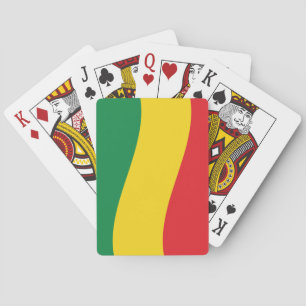 Green, Gold (Yellow) and Red Colors Flag Playing Cards
