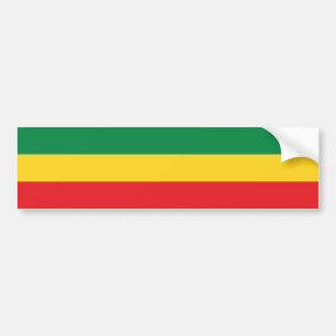 Green, Gold (Yellow) and Red Colours Flag Bumper Sticker