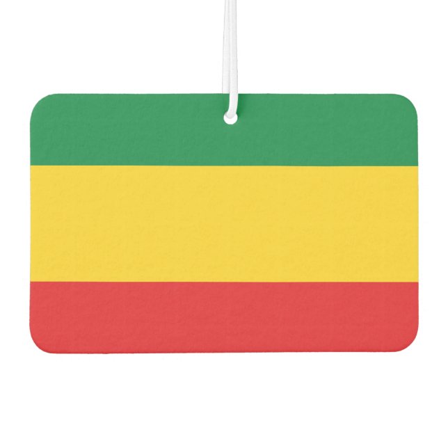 Green, Gold (Yellow) and Red Colours Flag Car Air Freshener (Front)
