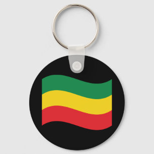 Green, Gold (Yellow) and Red Colours Flag Key Ring