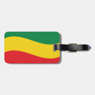 Green, Gold (Yellow) and Red Colours Flag Luggage Tag