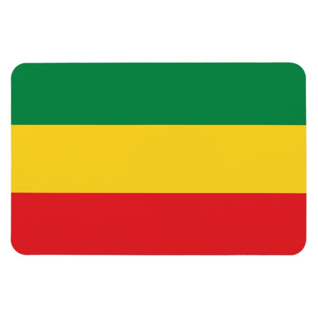 Green, Gold (Yellow) and Red Colours Flag Magnet (Horizontal)