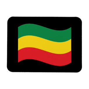 Green, Gold (Yellow) and Red Colours Flag Magnet