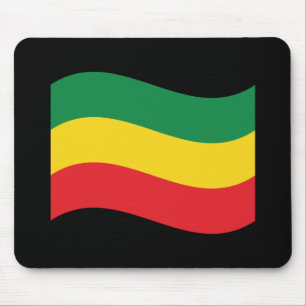 Green, Gold (Yellow) and Red Colours Flag Mouse Pad