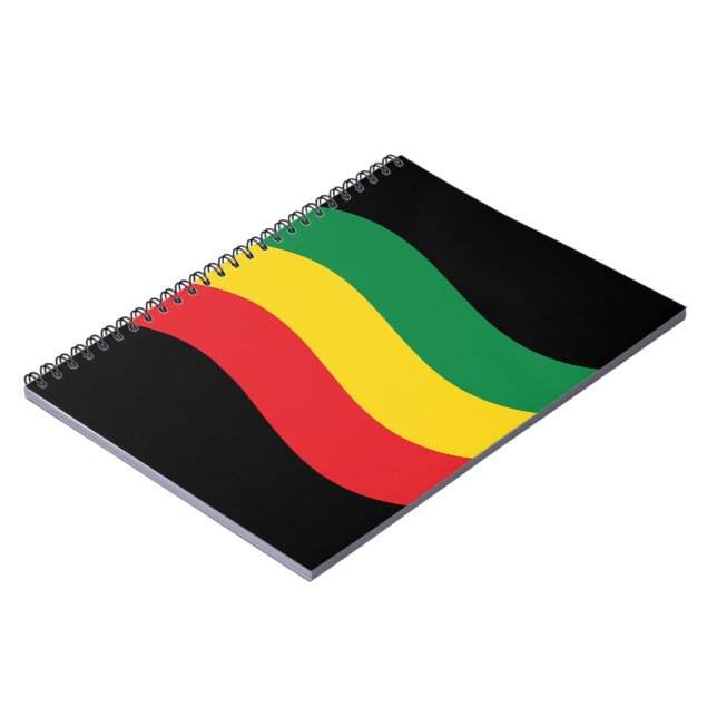 Green, Gold (Yellow) and Red Colours Flag Notebook (Left Side)