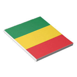 Green, Gold (Yellow) and Red Colours Flag Notepad