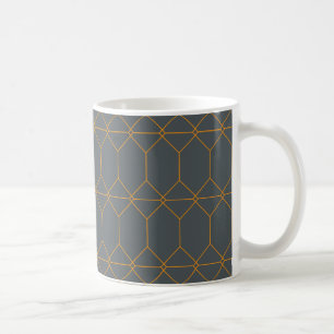 Green, golden, simple, retro, elegant illustration coffee mug