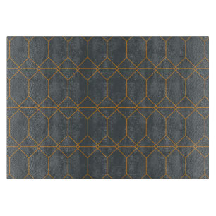Green, golden, simple, retro, elegant illustration cutting board