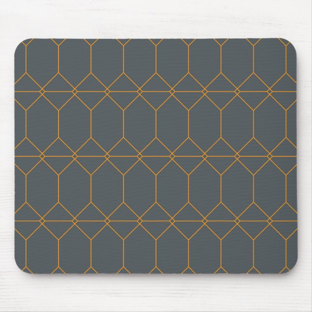 Green, golden, simple, retro, elegant illustration mouse pad (Front)