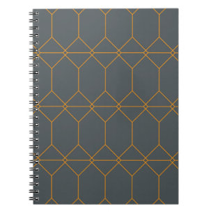 Green, golden, simple, retro, elegant illustration notebook