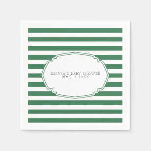Green golf baby shower napkin
